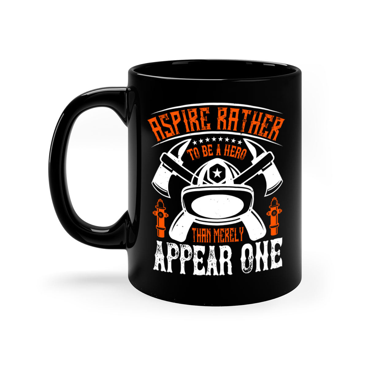 Aspire rather to be a hero mug in five vibrant colors with a glossy finish and easy-grip handle, perfect for coffee and tea.